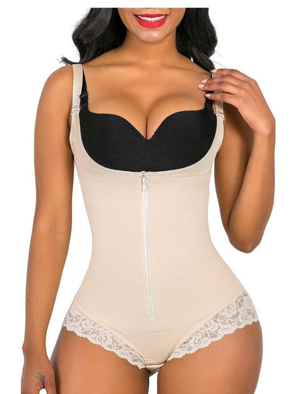 SHAPERX Womens 4XL Shapewear Tummy Control Fajas Colombianas Body Shaper Beige